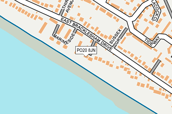 PO20 8JN map - OS OpenMap – Local (Ordnance Survey)