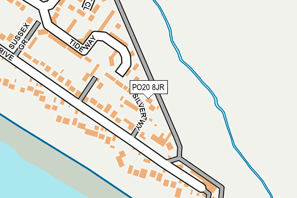 PO20 8JR map - OS OpenMap – Local (Ordnance Survey)