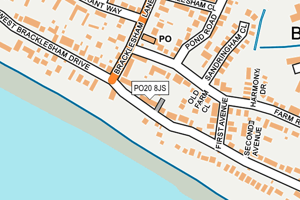 PO20 8JS map - OS OpenMap – Local (Ordnance Survey)