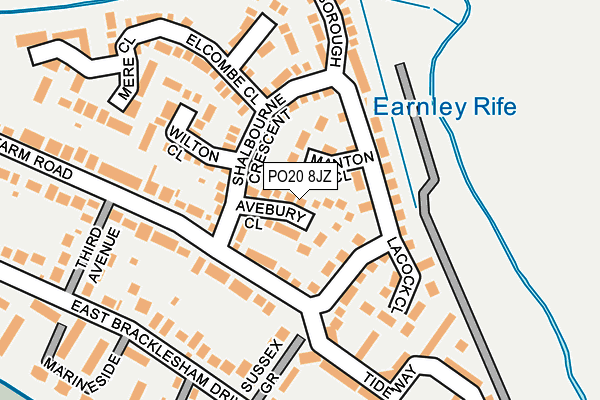 PO20 8JZ map - OS OpenMap – Local (Ordnance Survey)