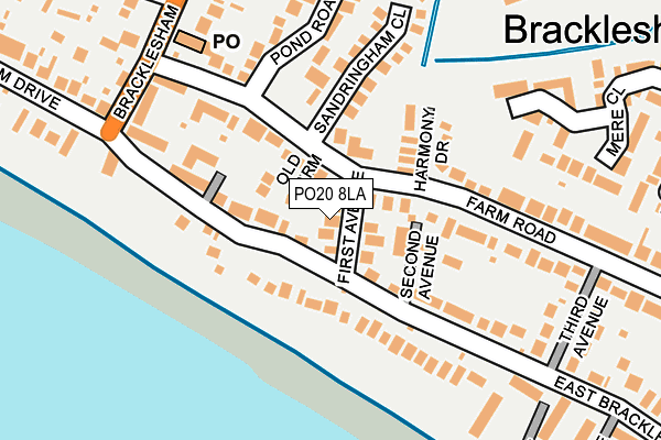 PO20 8LA map - OS OpenMap – Local (Ordnance Survey)