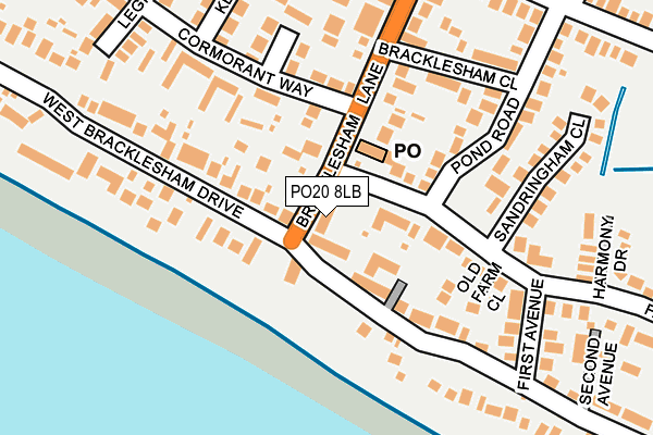 PO20 8LB map - OS OpenMap – Local (Ordnance Survey)