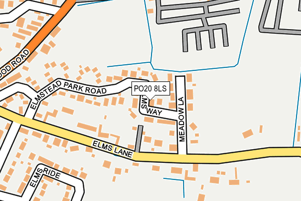 PO20 8LS map - OS OpenMap – Local (Ordnance Survey)