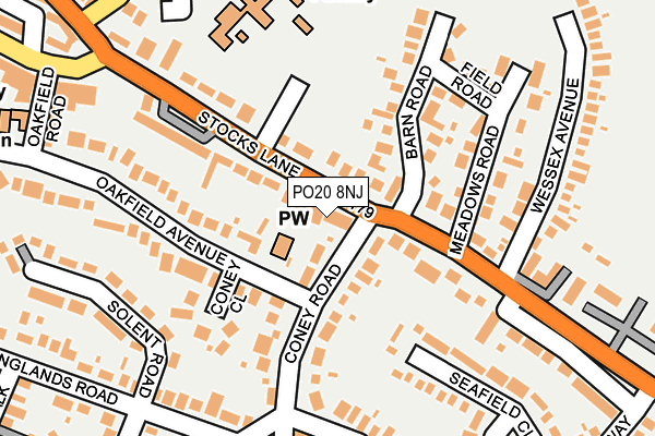 PO20 8NJ map - OS OpenMap – Local (Ordnance Survey)