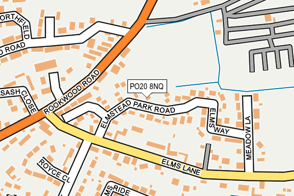 PO20 8NQ map - OS OpenMap – Local (Ordnance Survey)
