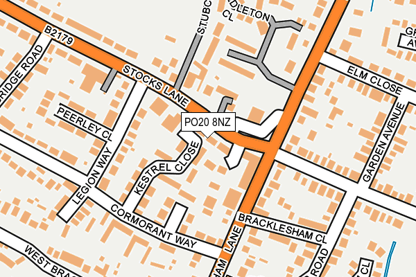 PO20 8NZ map - OS OpenMap – Local (Ordnance Survey)