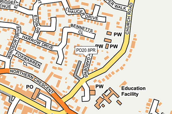 PO20 8PR map - OS OpenMap – Local (Ordnance Survey)