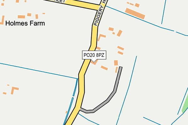 PO20 8PZ map - OS OpenMap – Local (Ordnance Survey)