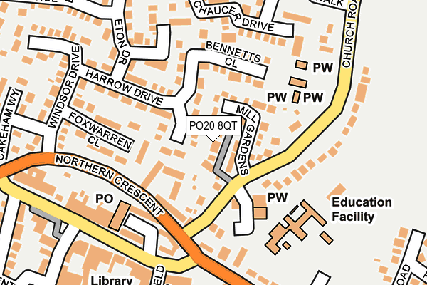 PO20 8QT map - OS OpenMap – Local (Ordnance Survey)