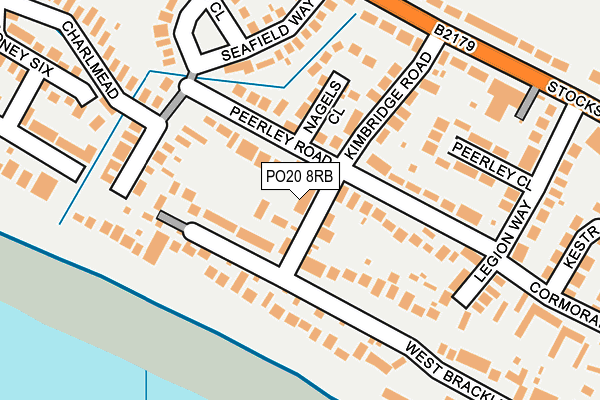 PO20 8RB map - OS OpenMap – Local (Ordnance Survey)