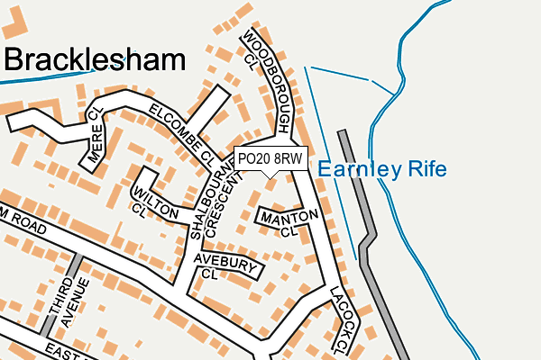 PO20 8RW map - OS OpenMap – Local (Ordnance Survey)