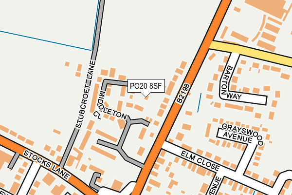 PO20 8SF map - OS OpenMap – Local (Ordnance Survey)