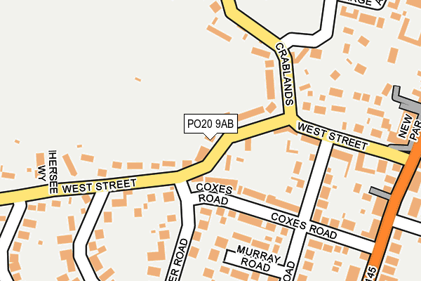 PO20 9AB map - OS OpenMap – Local (Ordnance Survey)