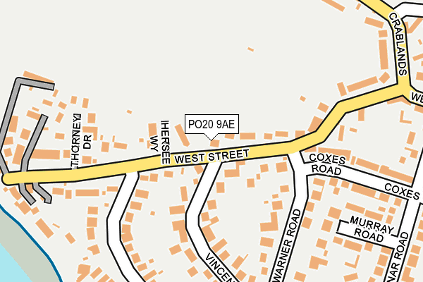 PO20 9AE map - OS OpenMap – Local (Ordnance Survey)