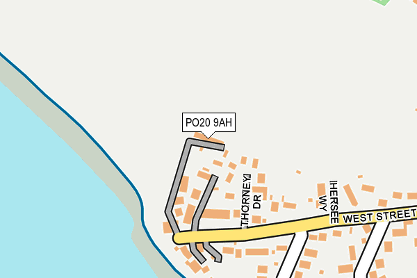 PO20 9AH map - OS OpenMap – Local (Ordnance Survey)