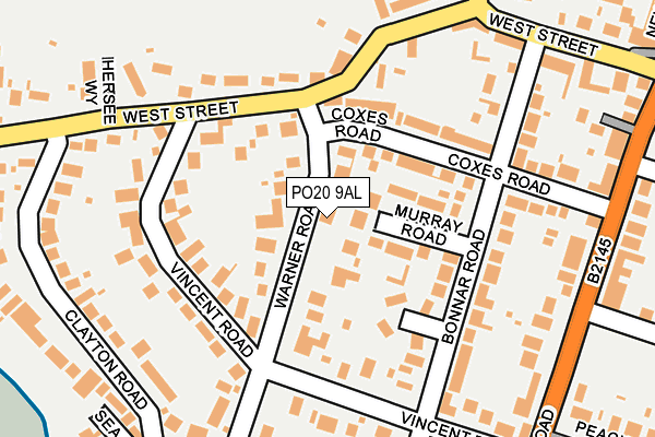 PO20 9AL map - OS OpenMap – Local (Ordnance Survey)