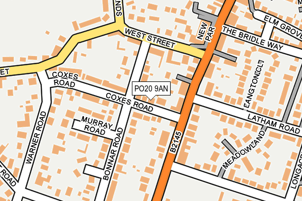 PO20 9AN map - OS OpenMap – Local (Ordnance Survey)