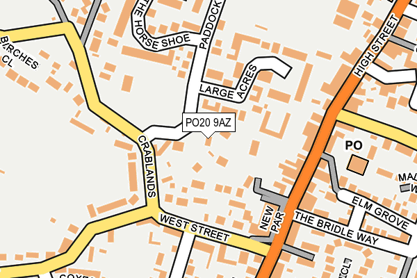 PO20 9AZ map - OS OpenMap – Local (Ordnance Survey)