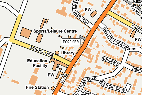 PO20 9ER map - OS OpenMap – Local (Ordnance Survey)