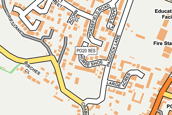 PO20 9ES map - OS OpenMap – Local (Ordnance Survey)