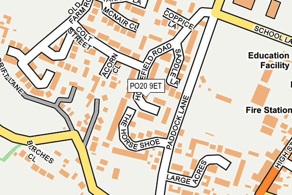 PO20 9ET map - OS OpenMap – Local (Ordnance Survey)