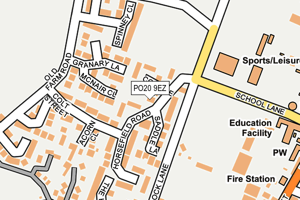 PO20 9EZ map - OS OpenMap – Local (Ordnance Survey)