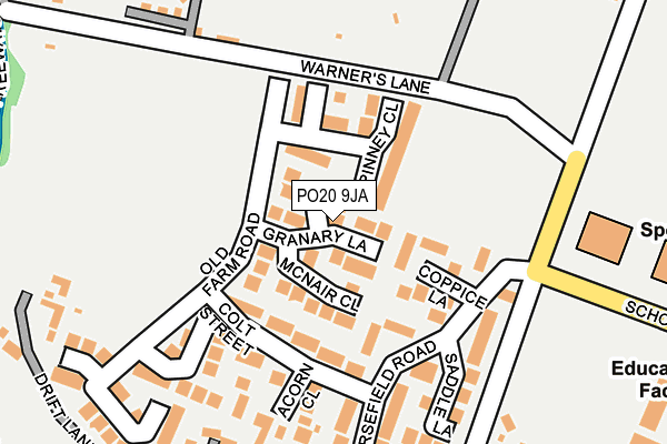 PO20 9JA map - OS OpenMap – Local (Ordnance Survey)