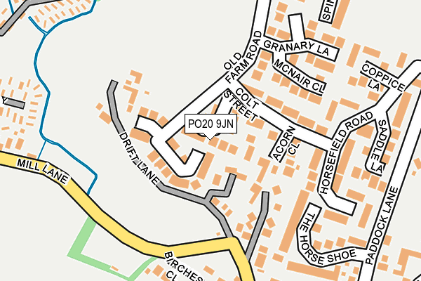 PO20 9JN map - OS OpenMap – Local (Ordnance Survey)