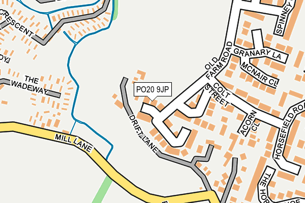 PO20 9JP map - OS OpenMap – Local (Ordnance Survey)