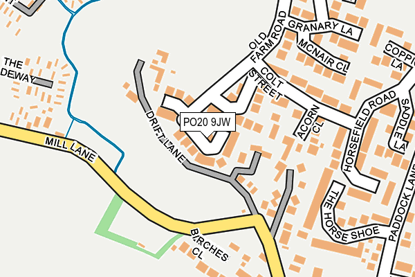 PO20 9JW map - OS OpenMap – Local (Ordnance Survey)
