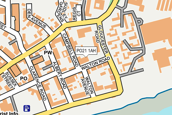 PO21 1AH map - OS OpenMap – Local (Ordnance Survey)