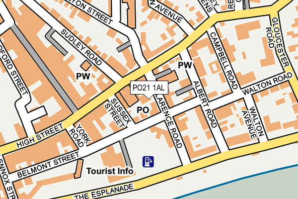 PO21 1AL map - OS OpenMap – Local (Ordnance Survey)