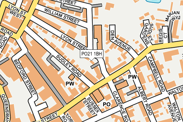 PO21 1BH map - OS OpenMap – Local (Ordnance Survey)