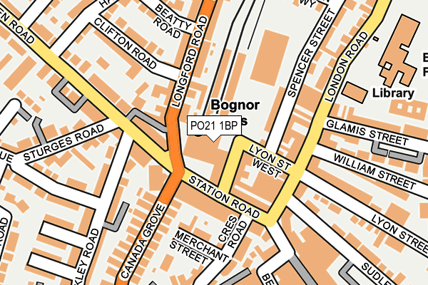 PO21 1BP map - OS OpenMap – Local (Ordnance Survey)