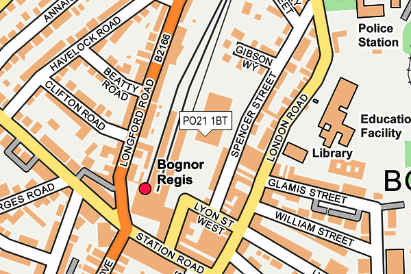 PO21 1BT map - OS OpenMap – Local (Ordnance Survey)