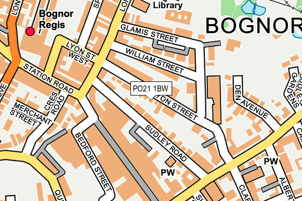 PO21 1BW map - OS OpenMap – Local (Ordnance Survey)