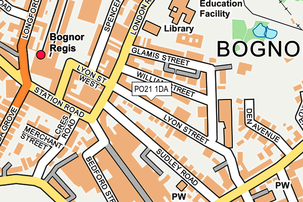 PO21 1DA map - OS OpenMap – Local (Ordnance Survey)