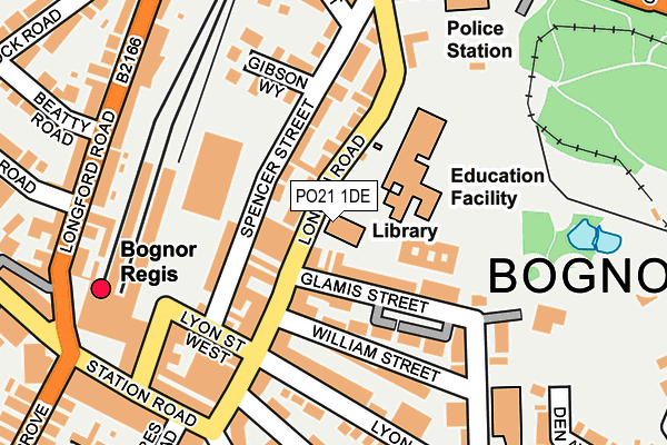 PO21 1DE map - OS OpenMap – Local (Ordnance Survey)