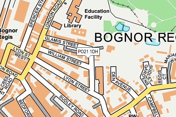 PO21 1DH map - OS OpenMap – Local (Ordnance Survey)