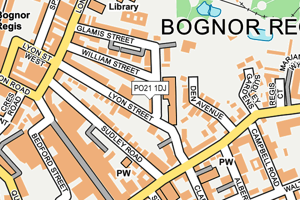 PO21 1DJ map - OS OpenMap – Local (Ordnance Survey)
