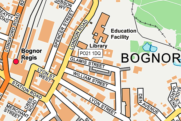 PO21 1DQ map - OS OpenMap – Local (Ordnance Survey)