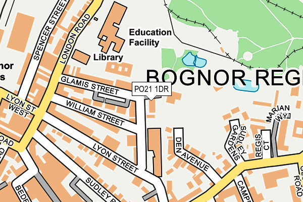 PO21 1DR map - OS OpenMap – Local (Ordnance Survey)