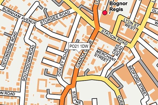 Map of MINI MARKET BOGNOR LTD at local scale
