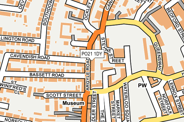 PO21 1DY map - OS OpenMap – Local (Ordnance Survey)