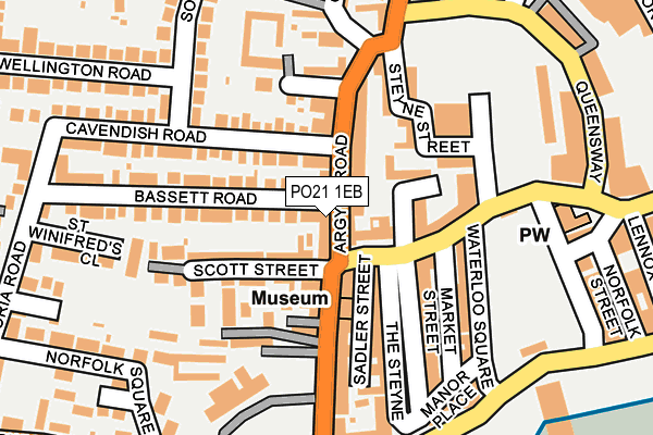 PO21 1EB map - OS OpenMap – Local (Ordnance Survey)