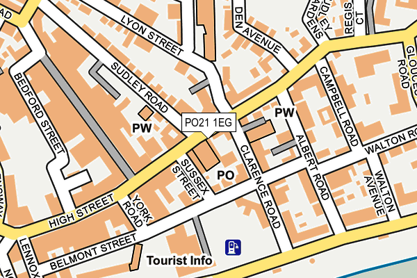 PO21 1EG map - OS OpenMap – Local (Ordnance Survey)