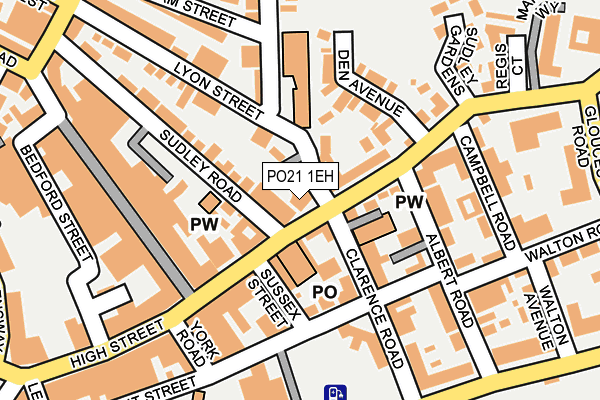 PO21 1EH map - OS OpenMap – Local (Ordnance Survey)