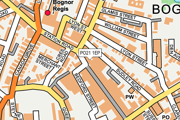 PO21 1EP map - OS OpenMap – Local (Ordnance Survey)