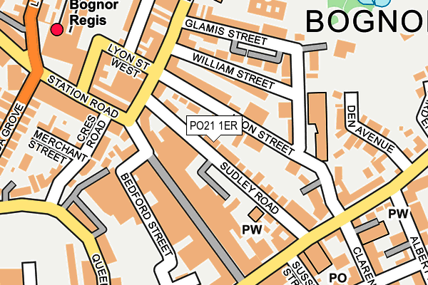 PO21 1ER map - OS OpenMap – Local (Ordnance Survey)