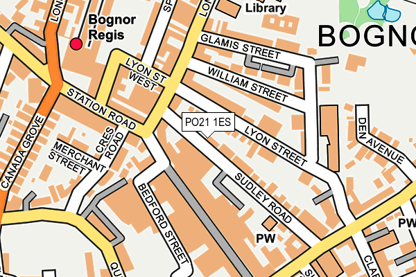 PO21 1ES map - OS OpenMap – Local (Ordnance Survey)